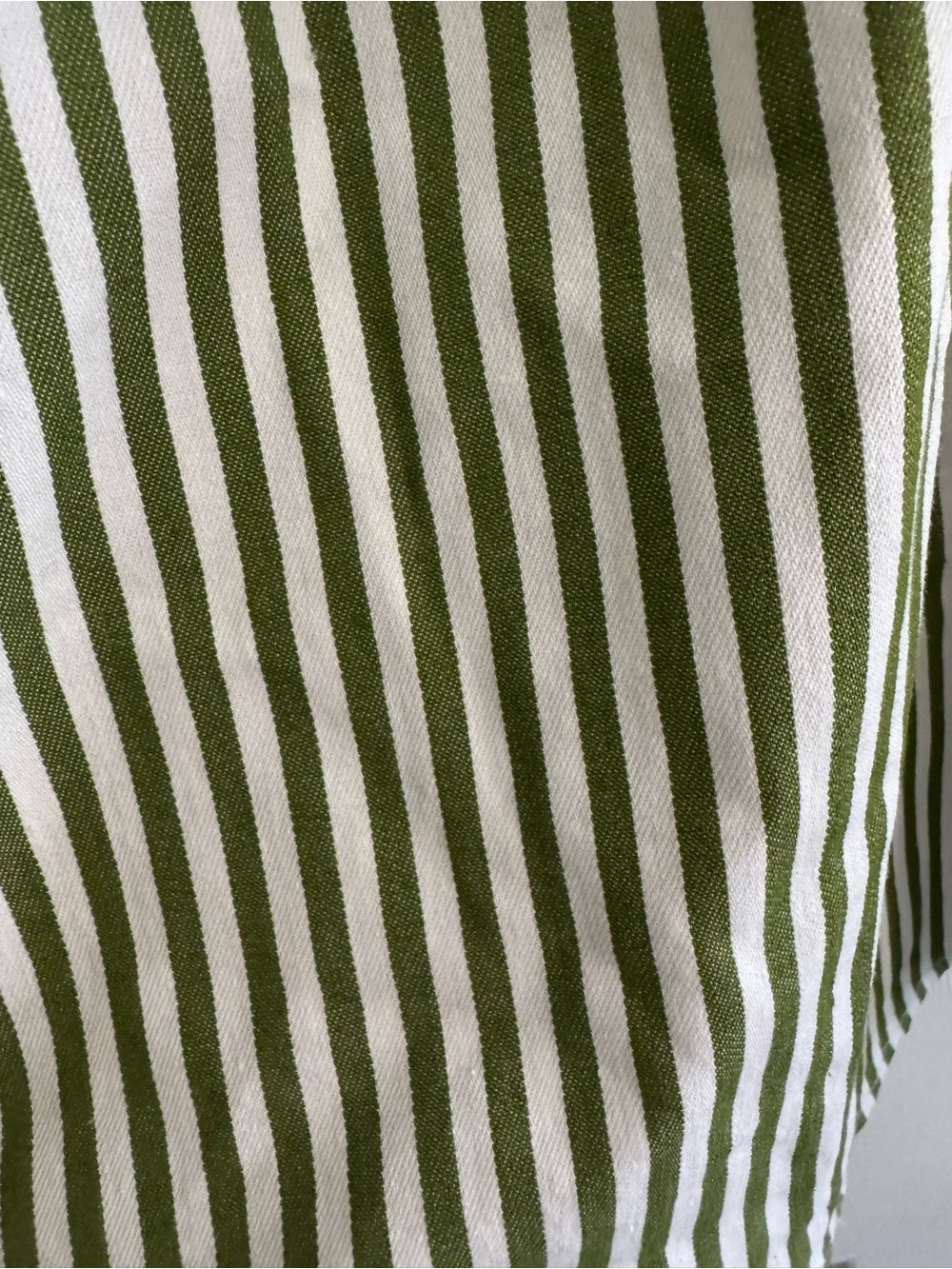 glam Olive Green and White Striped Short-Sleeve Dress - Picture 2 of 4